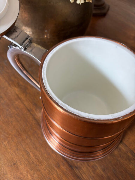 Copper Color Beer Stein Ice Bucket VTG 1970s