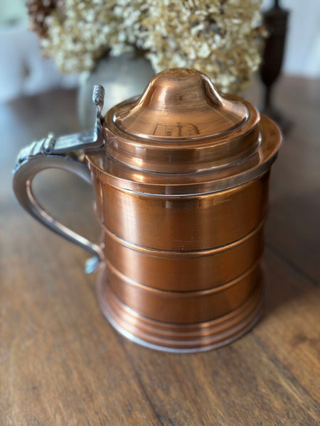 Copper Color Beer Stein Ice Bucket VTG 1970s