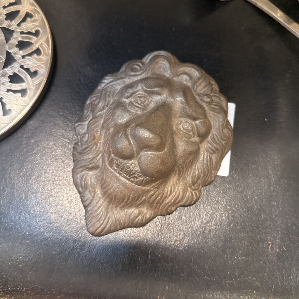 Vintage Brass Lion Head