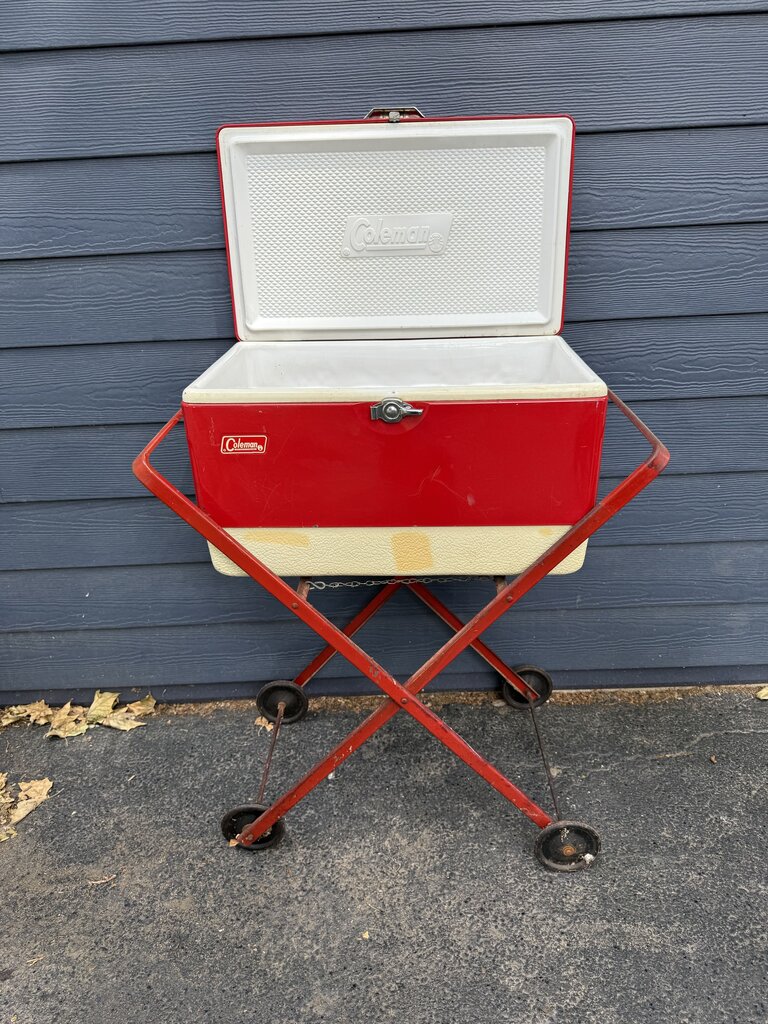 Red Coleman Vintage Cooler H1163 Pick Up Only