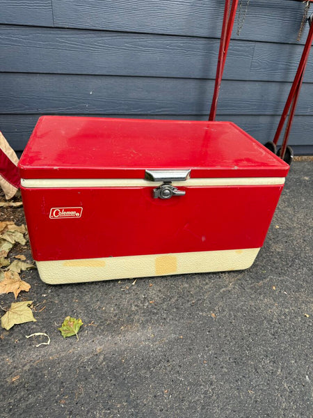 Red Coleman Vintage Cooler H1163 Pick Up Only