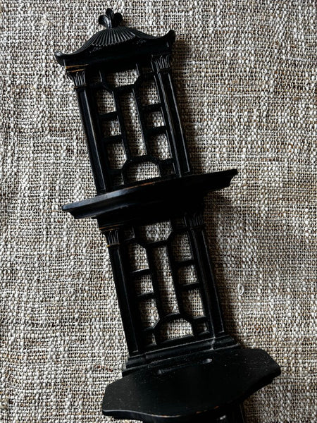 Pair of Vintage Syrocco Pagoda Style Shelves (as found)
