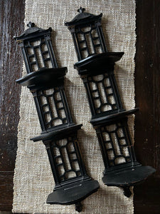 Pair of Vintage Syrocco Pagoda Style Shelves (as found)