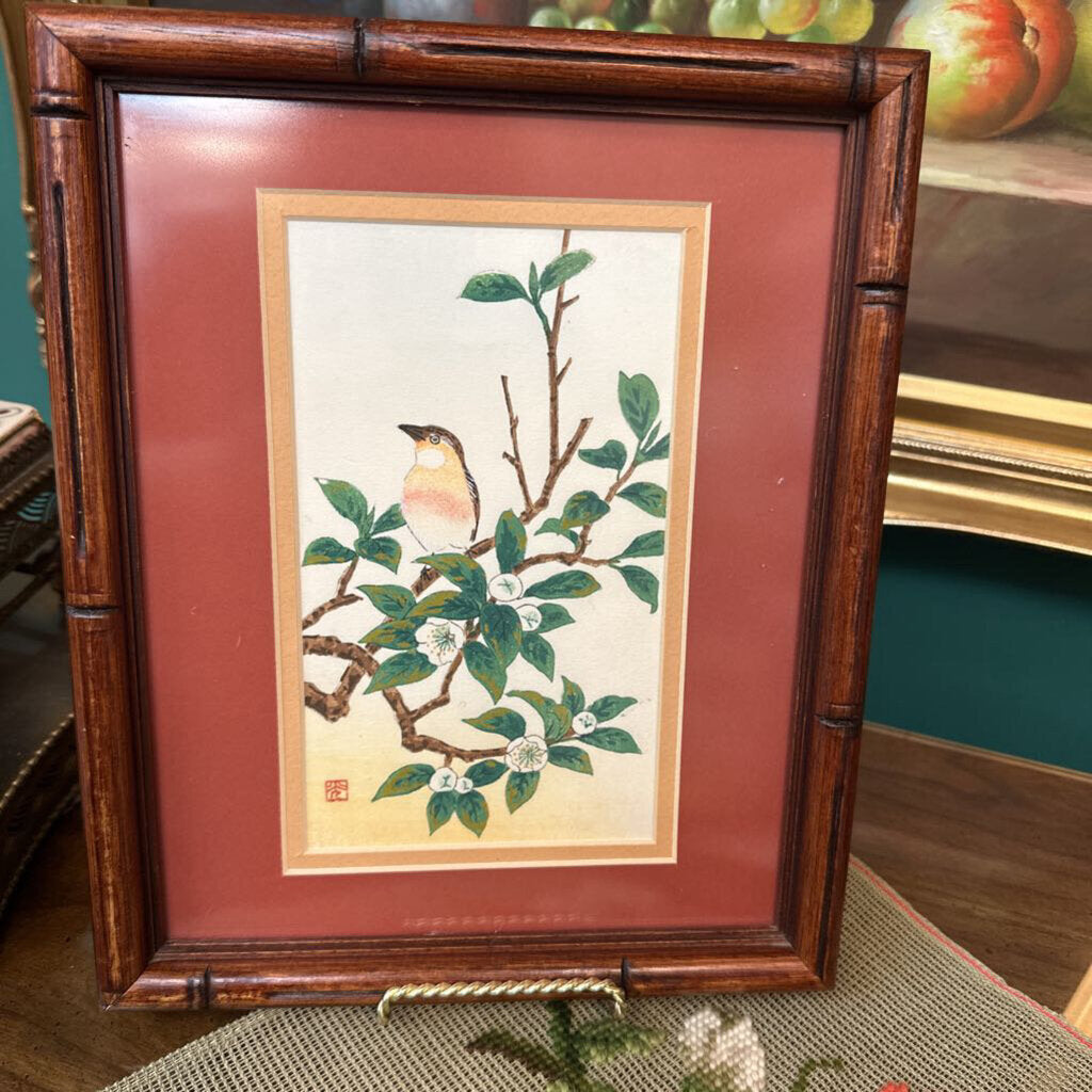 Framed Bird Print 9x11"
