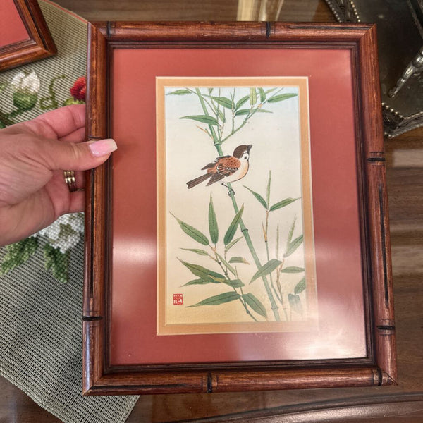 Framed Bird Print 9x11"