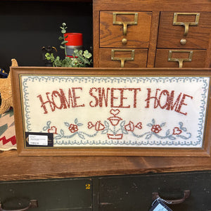 Home Sweet Home French Knot Artwork 10.5x23.5