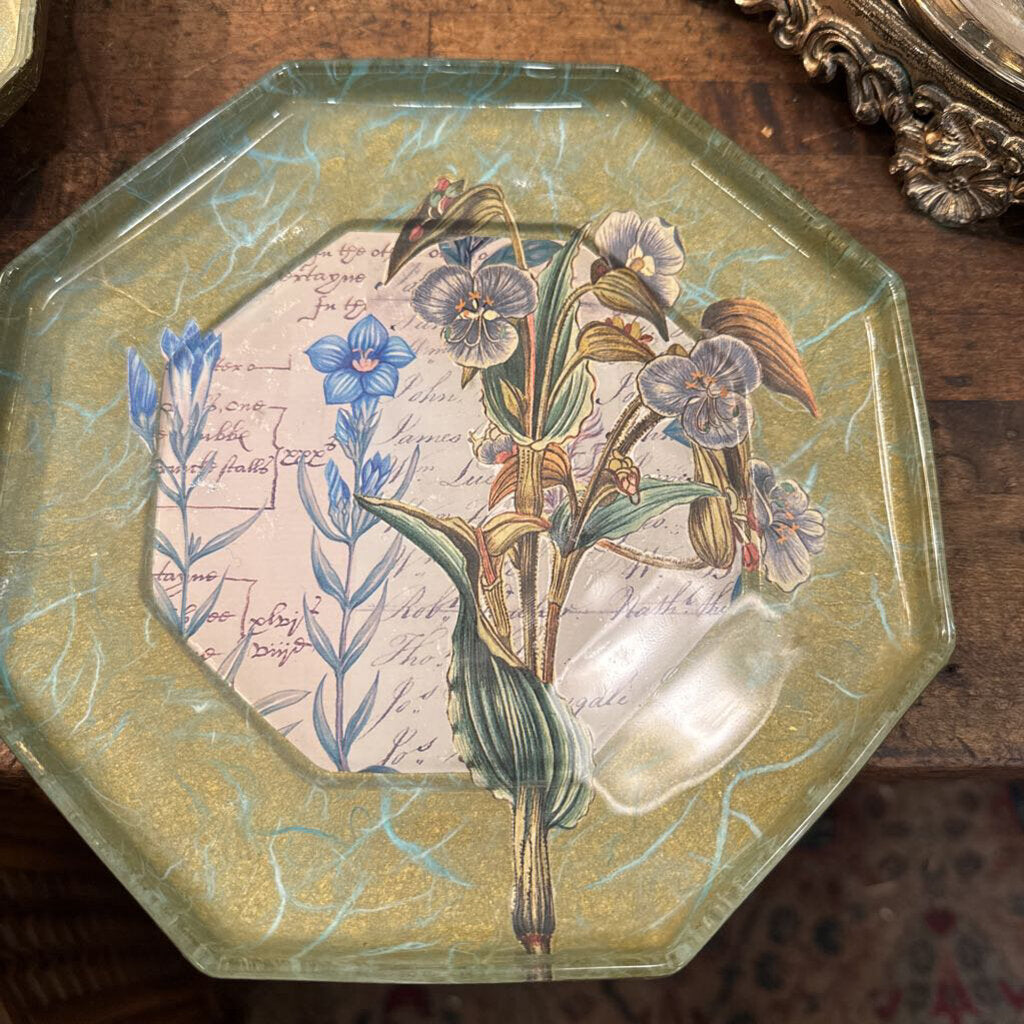 Blue floral plate