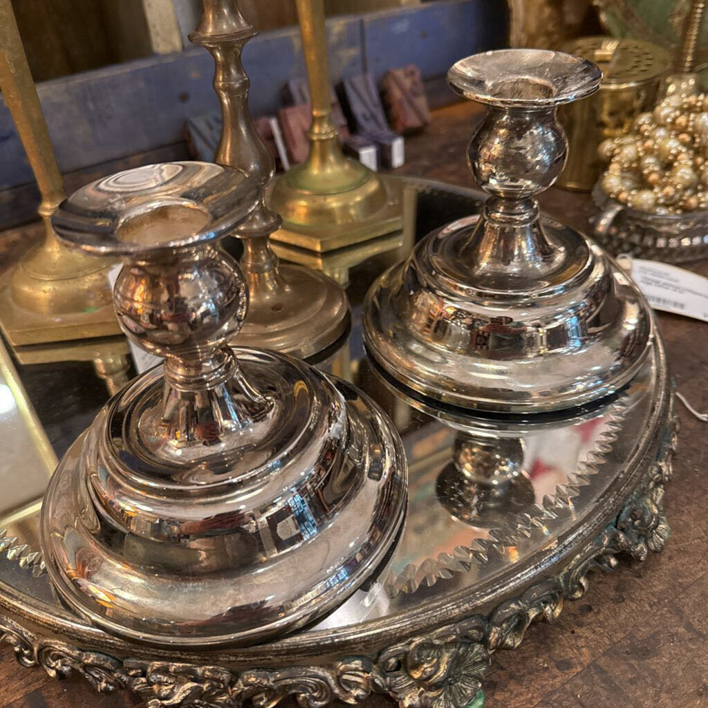 Silver candlesticks PAIR