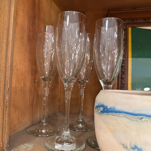 Set if 4 Libby champagne flutes