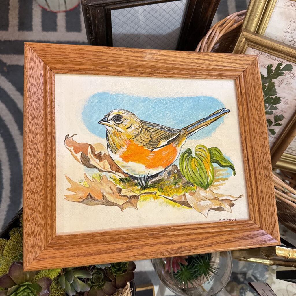 Bird Artwork 10x12 painting oil