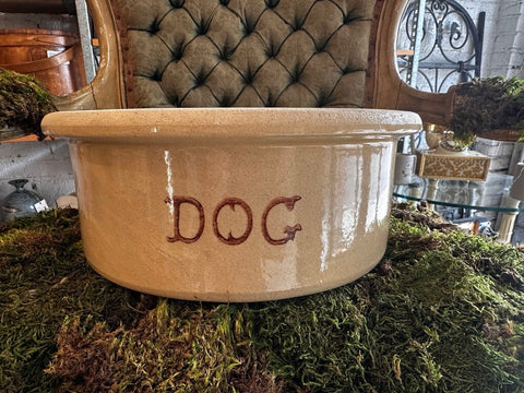 Robinson Ransbottom Roseville Ohio DOG Pottery Bowl 10.5W