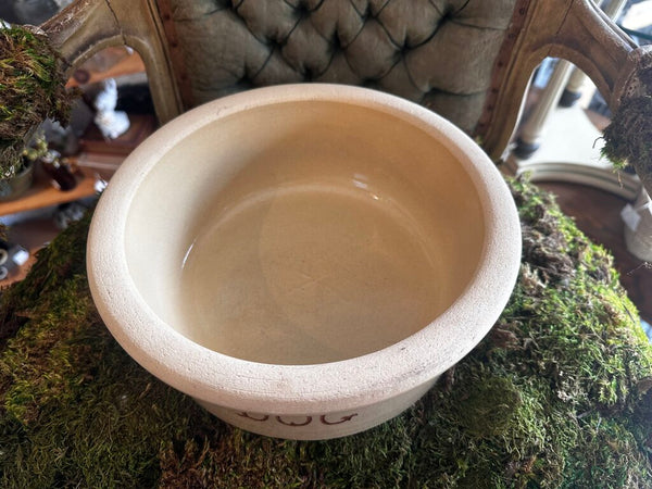 Robinson Ransbottom Roseville Ohio DOG Pottery Bowl 10.5W