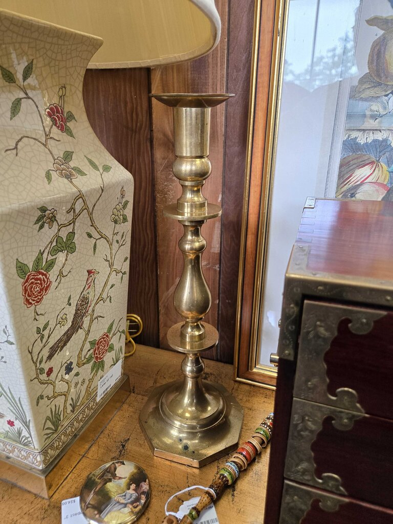 16" tall brass candlestick