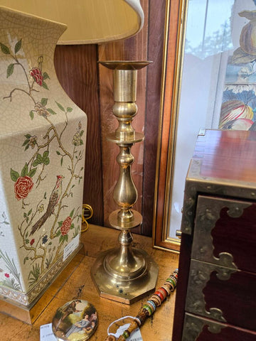 16" tall brass candlestick