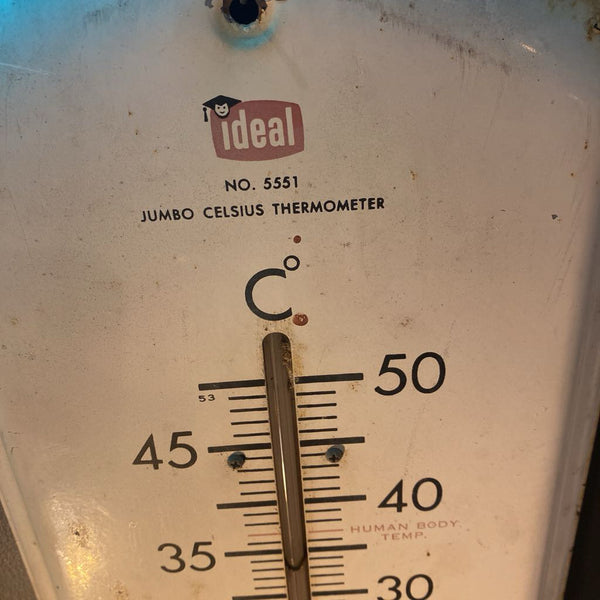 Vintage school thermometer in centigrade 27in