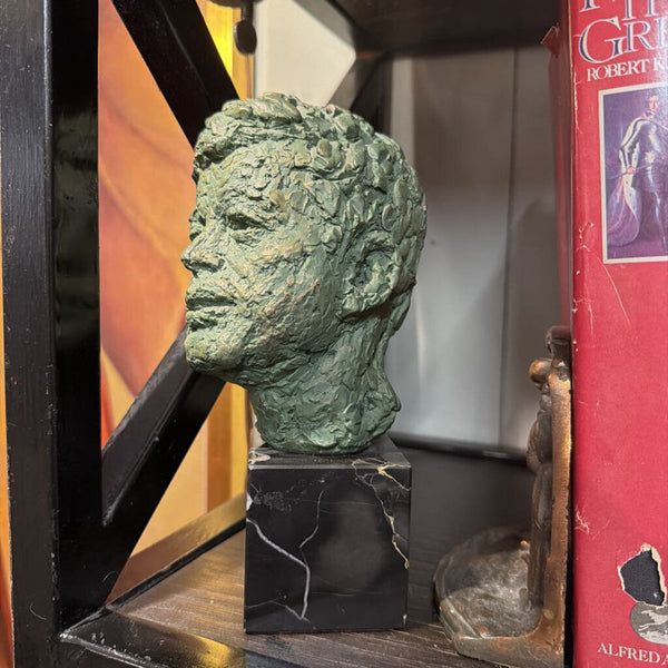 Vintage Signed Replica of Sculptor Robert Berks Bust of President John F. Kennedy cast in a bonded bronze