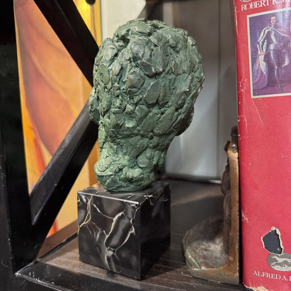 Vintage Signed Replica of Sculptor Robert Berks Bust of President John F. Kennedy cast in a bonded bronze