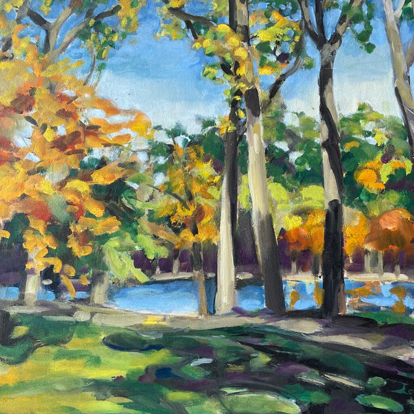 Moxie - Autumn Trees Painting on Canvas - 16 x 20