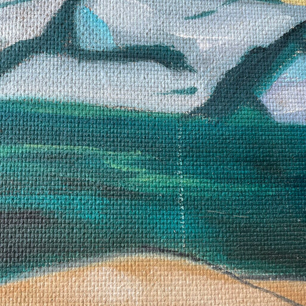Moxie - Fishing Scene Painting on Textured Board - 28 x 24