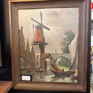 Framed PBN Windmill 19.5x23.5