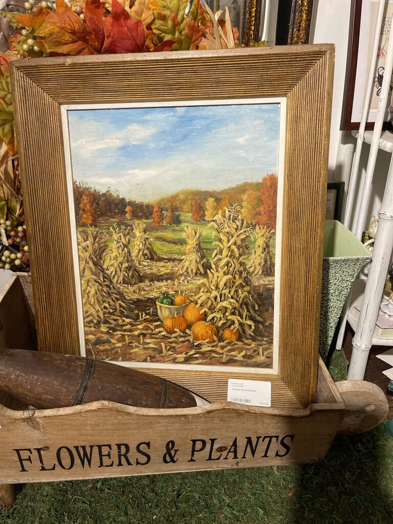 Framed fall landscape