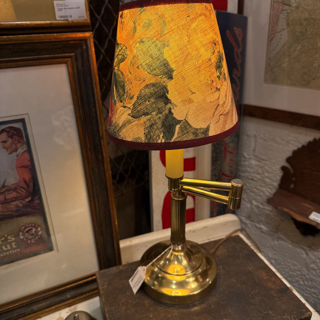 Brass swing arm lamp