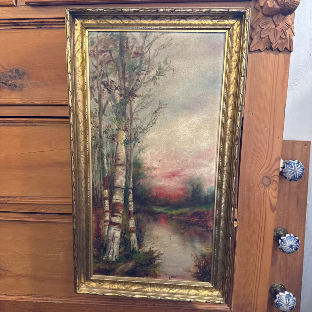 Oil on board fall