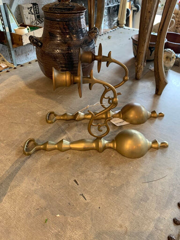 Vintage Brass Wall Sconce Pr~ 2.75" w x 12" l
