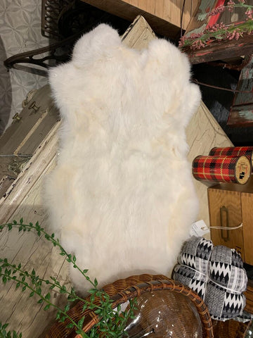 White Rabbit Fur Pelt