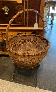 Vintage Basket on Hair Pin Legs~ 15" w x 29" t