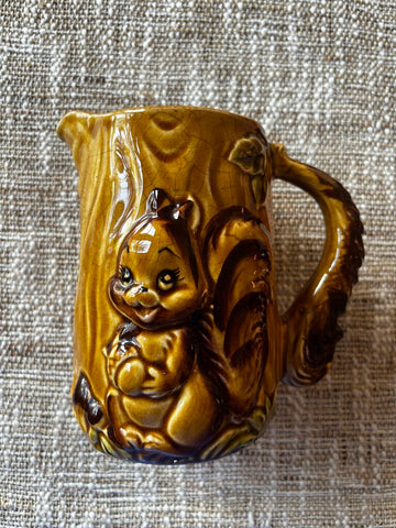 Vtg Squirrel Pitcher Japan