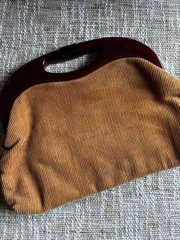 Vintage Corduroy Clutch Purse Hong Kong