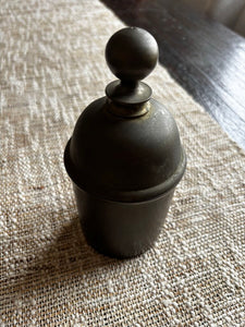 Vintage Heavy MCM Brass Apocathary Lidded Jar