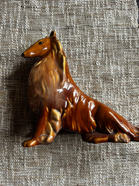 Vintage 1940s-1950s Royal Haeger Sitting Collie Dog (as found)