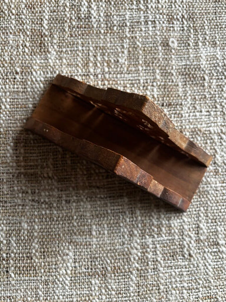 Carved Wood Napkin/Letter Holder India