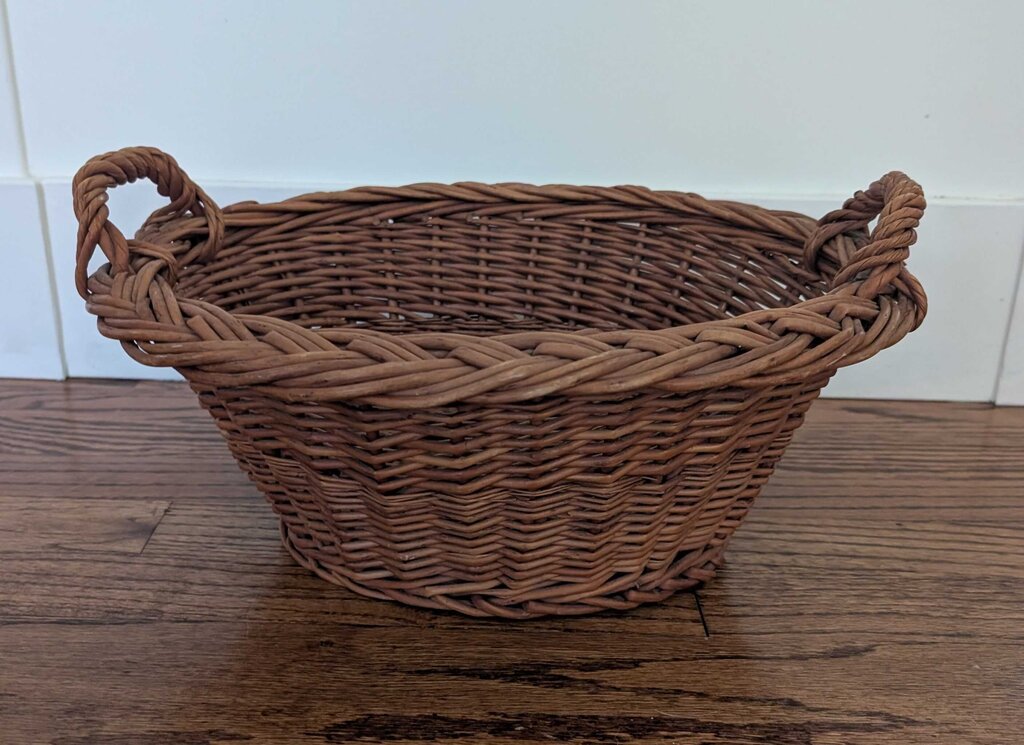 Vintage Woven Basket w/Handles