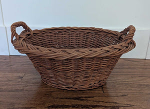 Vintage Woven Basket w/Handles