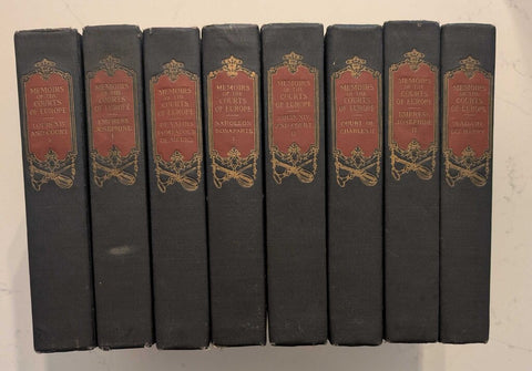 Antique (1910) Memoirs of the Courts of Europe 8/Book Set