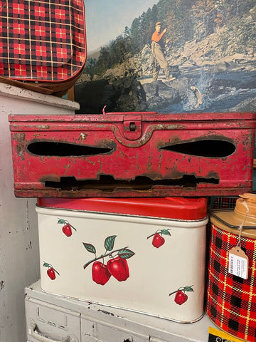Jens Fresh Vintage ~ Vintage repurpose jack-o'-lantern toolbox .