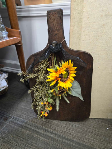 11 x 19.5 tall wood paddle with removable flowers