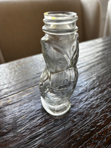 Vintage Glass Owl Bottle