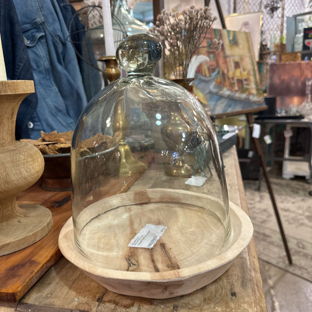 Wood Base and Cloche