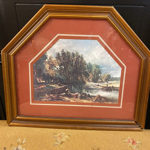 Vintage Windsor Fishing Framed Art 12" x 10"