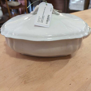 Pretty English Ironstone Serving Bowl w/Cover