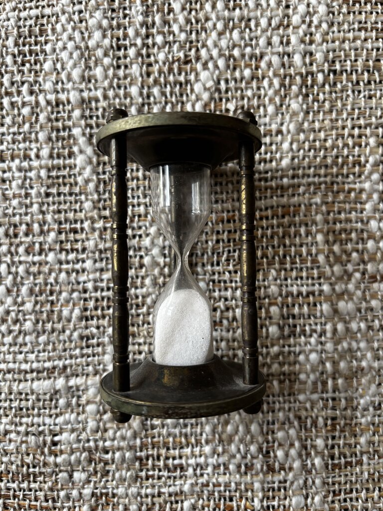 Vintage Brass Hourglass Timer