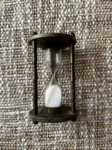 Vintage Brass Hourglass Timer