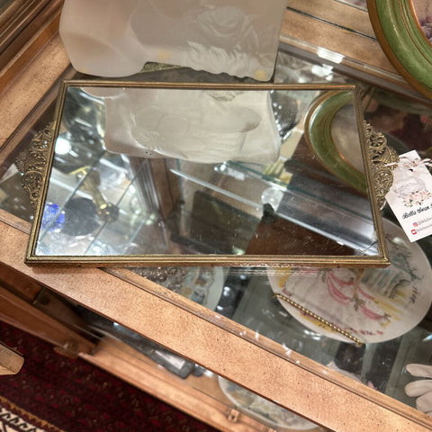 Brass Vanity Mirror 12.5x 7.5"