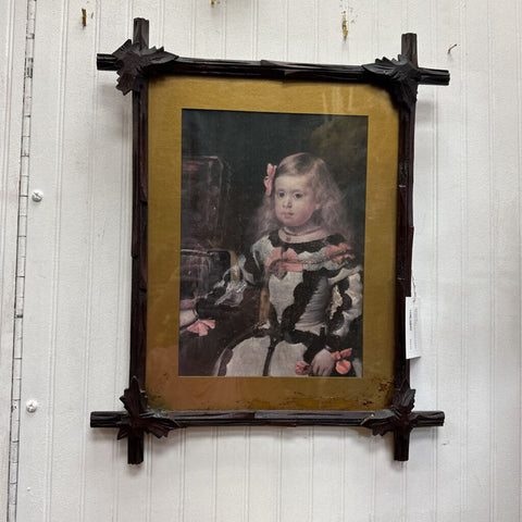 Antique Tramp Art Frame 17.5x21.5