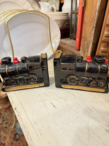 Vintage Train bookends Japan