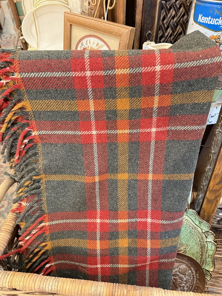 Wool plaid blanket